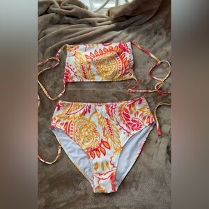 Cute floral colorful bikini set